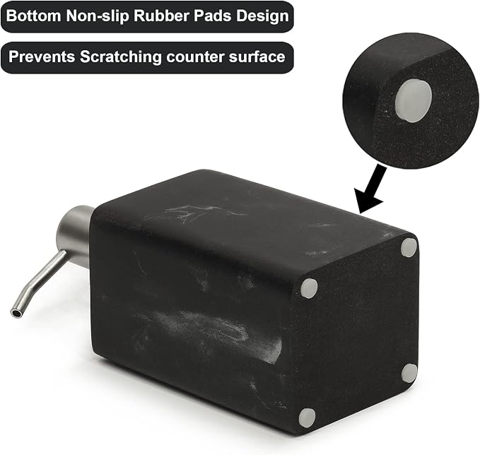 15 Oz Marble Style Resin Soap Dispenser - Image 2