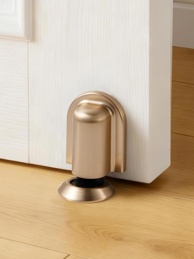 1 Pack Champagne Bronze Door Stopper Magnetic Door Cathc Matte Black Floor - Image 3