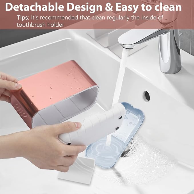 Boperzi Toothbrush Holders for Bathrooms Countertop, Electric Tooth Brush Holder - Image 2