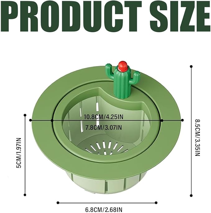 Cactus Kitchen Sink Drain Strainer, Cactus Sink Strainer Basket Fine Mesh - Image 6