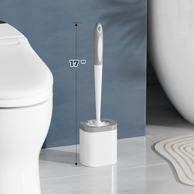 Holaloha Toilet Brush and Holder Set, Space Saving, 1 Pack | Bathroom - Image 6