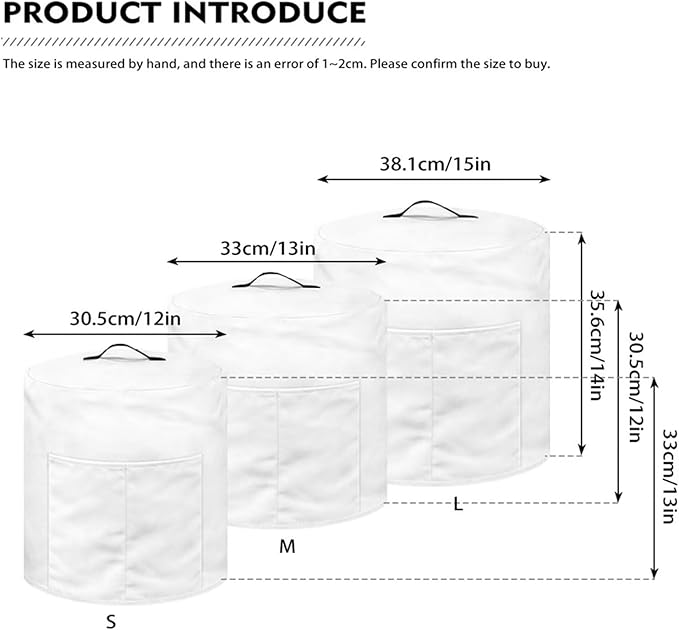 Dust Cover for 6 Quart Pressure Cooker Air Fryer Rice Cooker Small Appliance Covers, Washable Air Fryer Dust Cover for Kitchen Counter- Orange Polka Dot