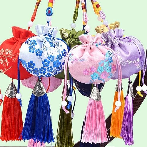Snadulor 30 Pcs Drawstring Sachet Bags, Chinese Sachet Silk Brocade Coin Bags - Image 6