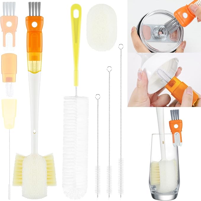 OUTXE 6 Pack Bottle Brush Cleaning Set, 5-in-1 Cup Cleaner Brush | by OUTXE