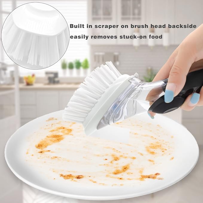Brush Refills for OXO Dish Brush | 4 Pack Dish Brush Cleaning Soap Dispensing - Image 5