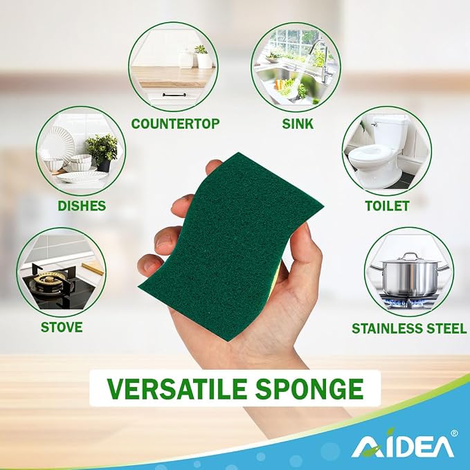 AIDEA Sponges Kitchen, Heavy-Duty Scrub Sponge, Sponges - Image 6