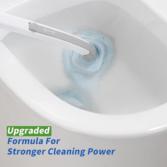 Disposable Toilet Brush 2 Pack- Toilet Bowl Cleaner, Toilet Cleaning Supplies - Image 2
