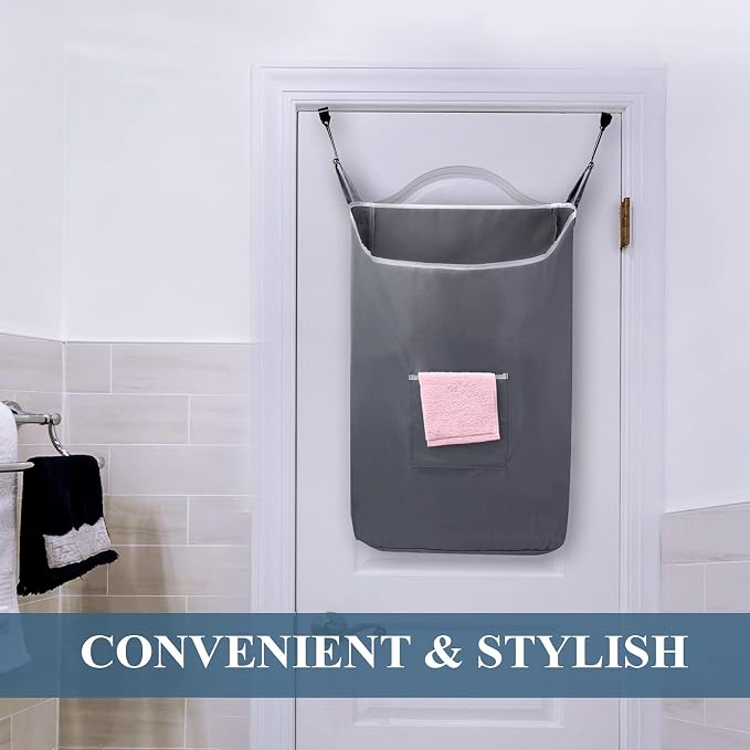 TFLC X-Large Hanging Laundry Hamper bag, 20x3.75x31" - Image 5