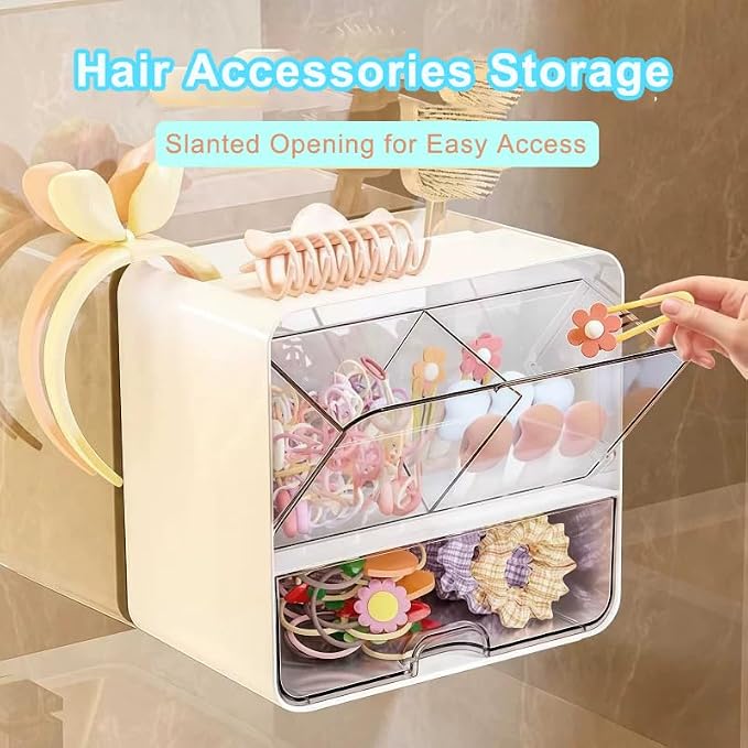Qtip Holder for Bathroom Container, Wall Mounted & Countertop Cotton Swab - Image 5
