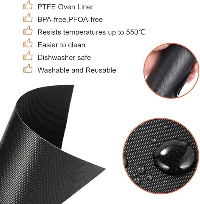 Air Fryer Liners Disposable, 100Pcs Parchment Paper with 4Pcs Teflon Mats Compatible with Nuwave 30QT Air Fryer Toaster Oven, Non-Stick Parchment Paper for Baking