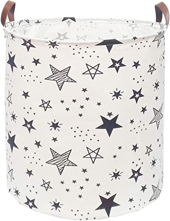 Waterproof Laundry Hamper Collapsible Laundry Basket Leather Handle Laundry Bag by %E2%80%8ETeLUVHome