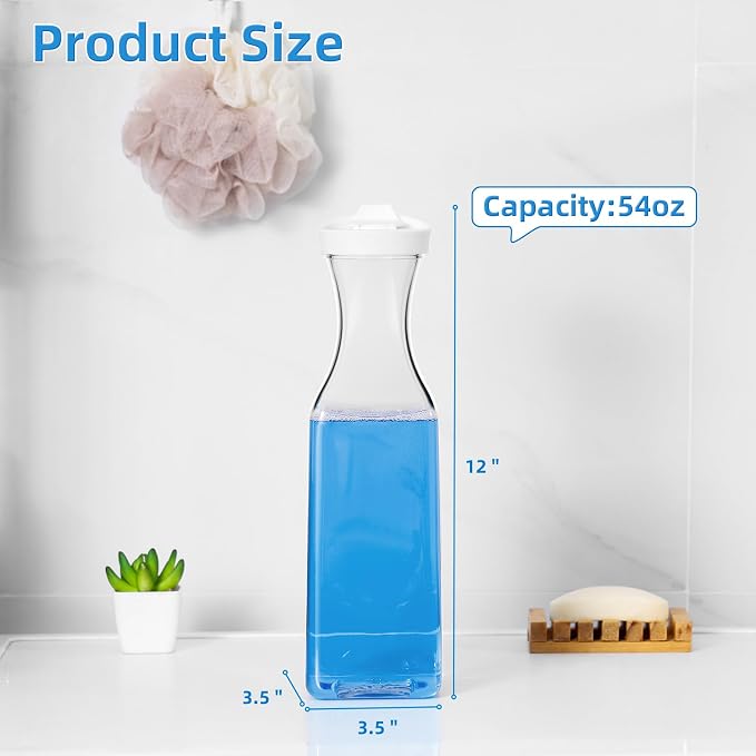 54oz Laundry Detergent Dispenser, Liquid Container, 3 Pack White - Image 2