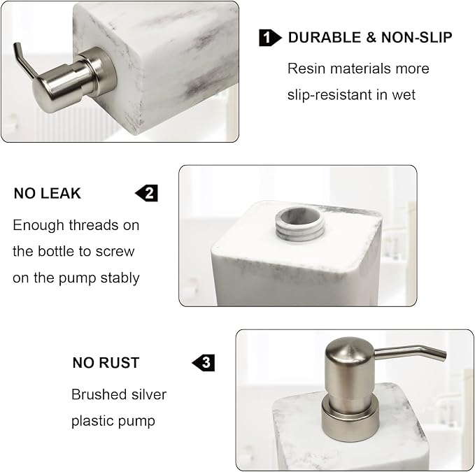 Soap Dispenser 2 Pack, 15 Oz Soap Dispenser - Image 4