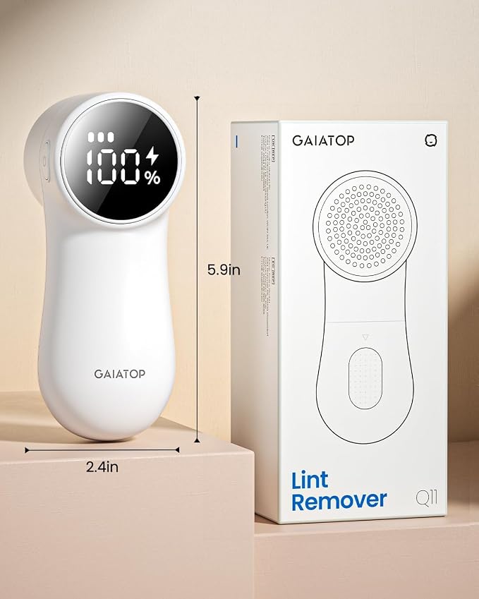 GAIATOP Fabric Shaver Rechargeable Lint Remover, 3 Speeds Sweater Defuzzer | - Image 7