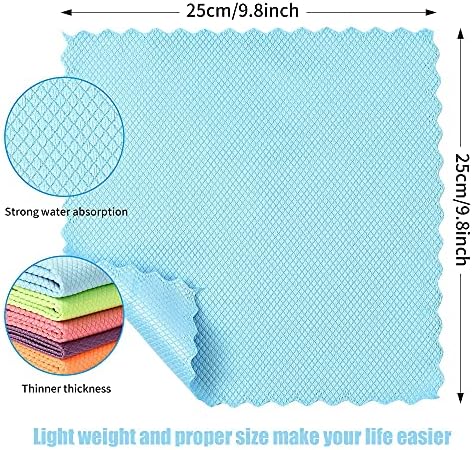 Streak-Free Miracle Cleaning Cloths, 20 Pack Fish Scale Cleaning Cloth Reusable - Image 5