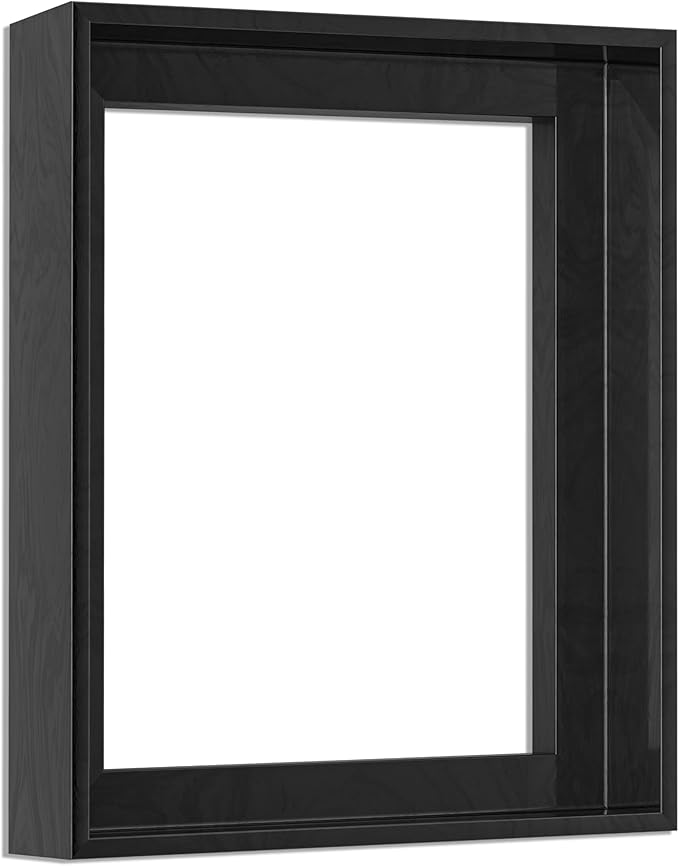 ART Canvas Floater Frame Fits 1”–1.25”Deep Gallery-Wrapped Canvas, Wood-Look Floater Frames for Finished Stretched Canvas Prints, Wall Oil Paintings Artwork for Home Bedroom (Back, 30" x 30")