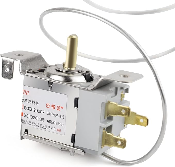 Mini Fridge Thermostat,Universal Freezer Refrigerator Thermostat Controller(3 pin WDF 18gl B02020008,AC 220V 6A WDF18-L)