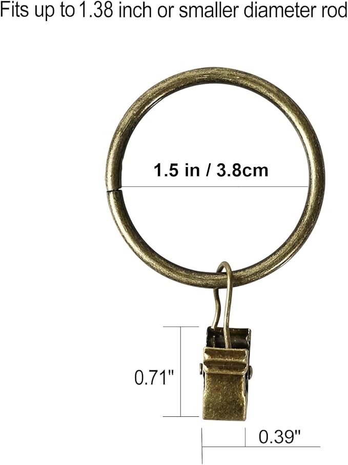 Lansian 100 Pack Curtain Rings - Image 5