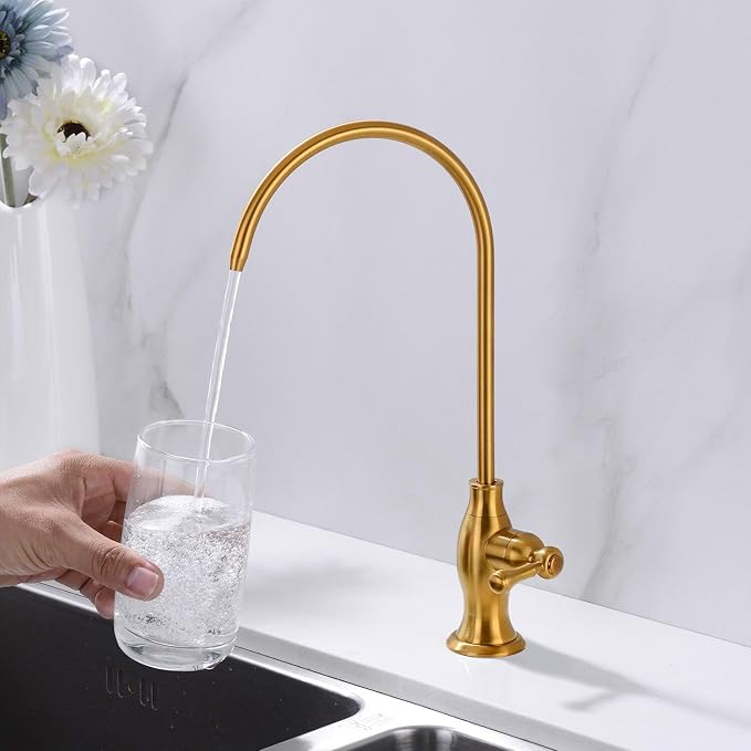 Delle Rosa Brushed Gold Drinking Water Faucet, Commercial Water Filtration - Image 2