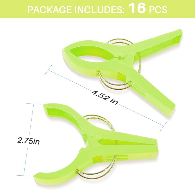 JABINCO Beach Towel Clips 8 Pack Large Chair Clips - Image 7