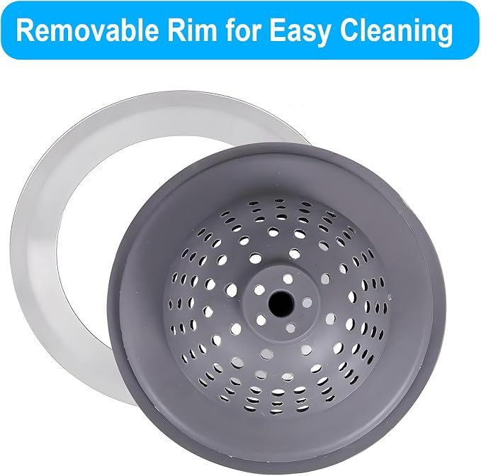 2 Pack Kitchen Sink Drain Strainer Silicone Stainless - Image 4