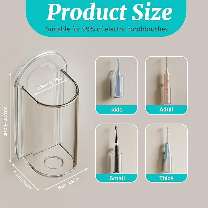 3 Pack Electric Toothbrush Holders - Image 2