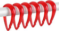 Top-spring Red Shower Curtain Hooks 12Pcs Drop Shaped Hooks by Top-spring