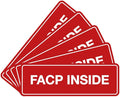 Signs ByLITA Standard FACP Inside Sign | Fire Safety Signage (Red) - Large 5 Pack