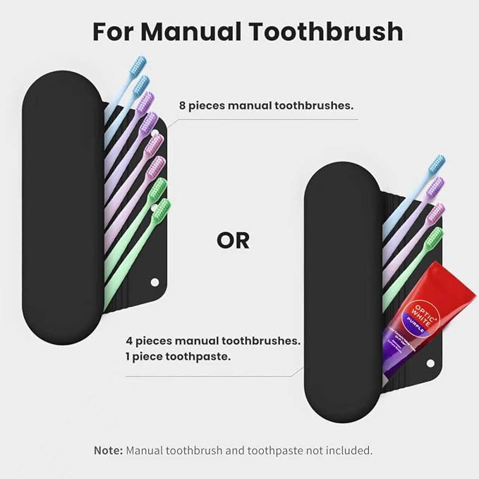 Silicone Electric Toothbrush Travel Case, Manual Toothbrush Travel Cover - Image 3