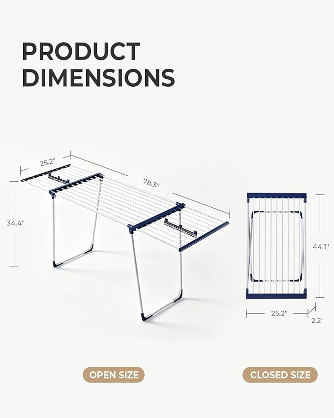 JS HANGER 90FT Extendable Clothes Drying Rack, Expands from 44" to 78" - Image 4