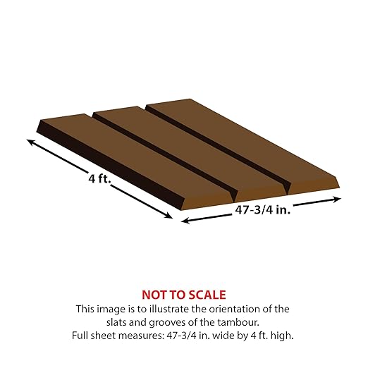 4ft x 4ft Unfinished White Oak Veneer Flexible Tambour Wall Panel with 1" 30-Degree Groove Slats, Flexible & Customizable