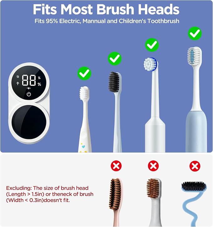 UV Toothbrush Sanitizer Holder 600mAh，Fast Charge&Auto-Inductive | portable - Image 6