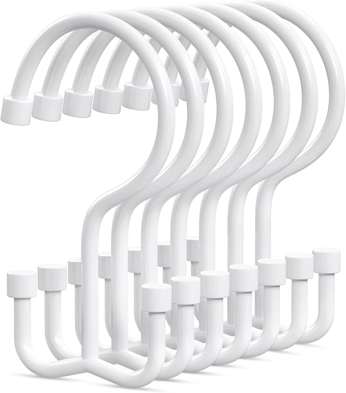 Shower Curtain Hooks, Shower Curtain Rings, Durable Shower Curtain Hangers Rust by Goowin