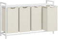 VASAGLE Laundry Hamper with Shelf, 4 Pull-Out Bags, 4 x 10.6 Gallons by Unknown
