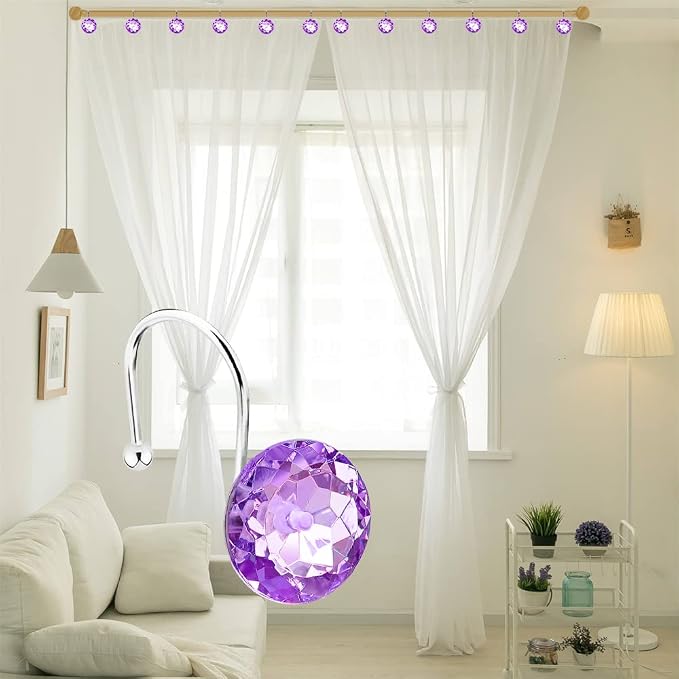 12PCS Stainless Steel Shower Curtain Hooks Rings - Image 7