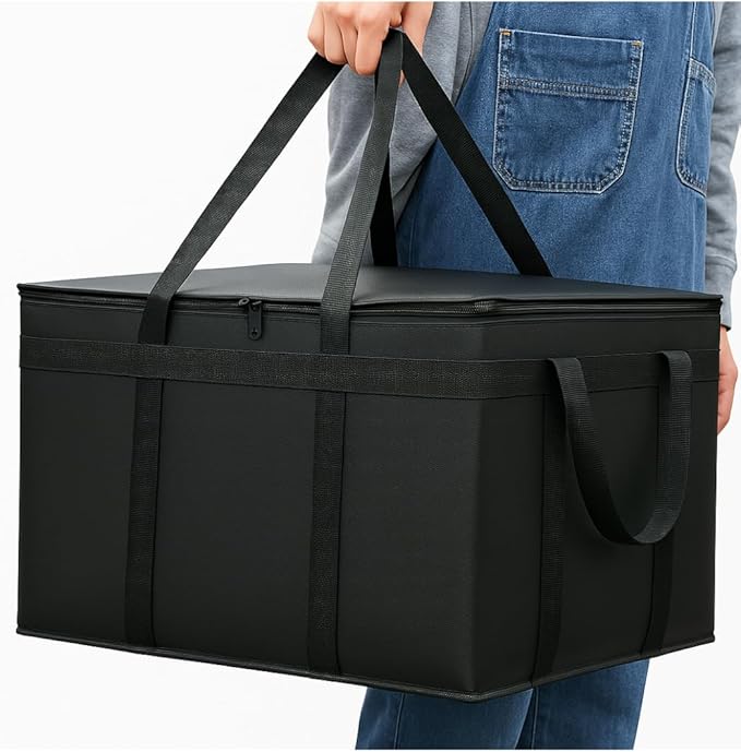 musbus Extra large 2 Pack Insulated Food Delivery Bags Cooler Keep Food Warm Therma for doordash Catering Cooler Bags Shopper Accessories Hot