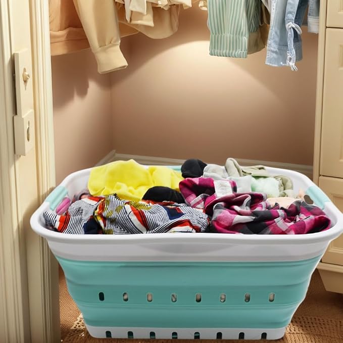 SAMMART 42L Collapsible Plastic Laundry Basket - Image 3