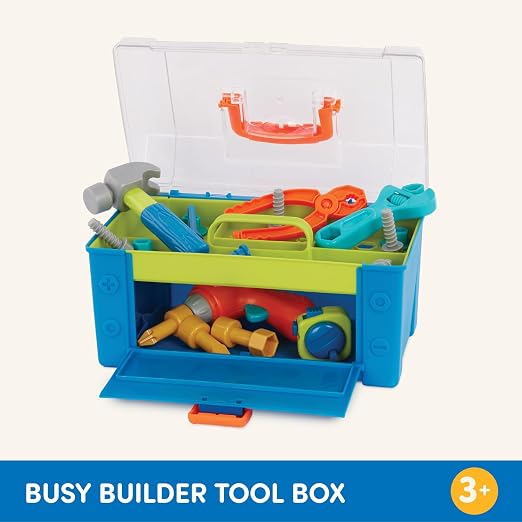 Battat Kids Tool Set, Busy Builder Toddler Tool Box - Image 6