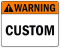 Custom warning Sign, Ansi Sign, Osha Compliant, 24x30 Inches, 55 mil thick HDPE (high density polyethylene), Made in USA by My Sign Center