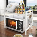 Microwave Rack Microwave Stand Extendable Microwave Oven Rack 2 Tier Adjustable Microwave Toaster Shelf Microwave Stand Kitchen Counter Top Organizer Microwave Oven Rack Microwave Shelf