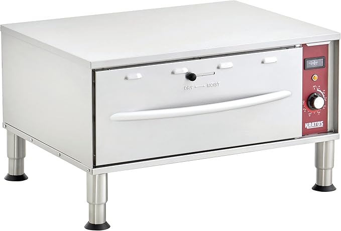 Kratos Commercial Electric Drawer Warmer, Stainless Steel Single Drawer Food Warmer for Restaurants and Hotels, 120V, 450W