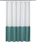 ALYVIA SPRING Waterproof Fabric Shower Curtain or Liner White/Teal by ALYVIASPRING