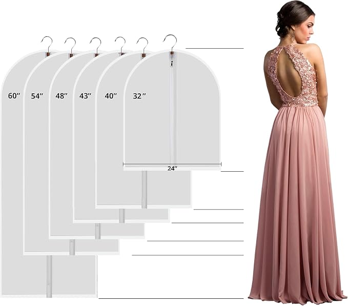 MsKitchen 6 Pack Garment Bags for Hanging Clothes - Image 8