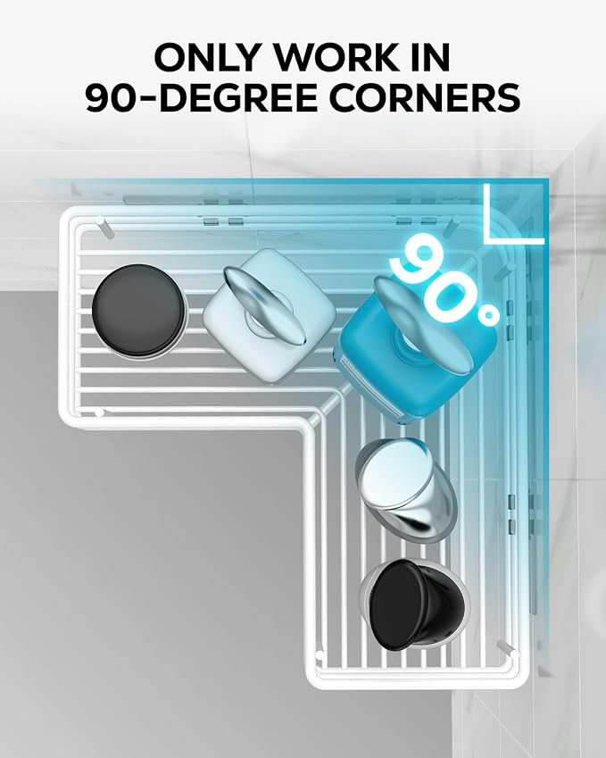 Nieifi Corner Shower Shelves, Adhesive Shower Caddy, Bathroom Organization - Image 9