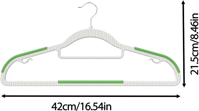 20 Pack Heavy Duty Plastic Hangers, Non Slip Clothes Hangers - Image 2