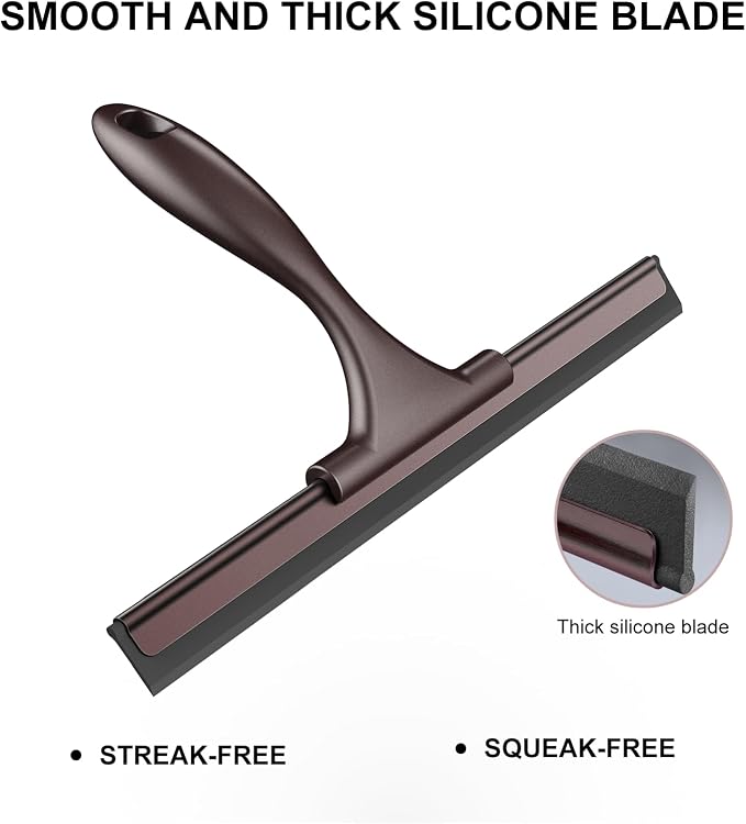 SetSail Shower Squeegee for Glass Doors, 12 Inches, Bronze | All-Purpose - Image 4