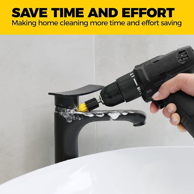 Holikme 6pcs Drill Brush Multi-Purpose & Grout Head, Crevice Cleaning Brush - Image 7