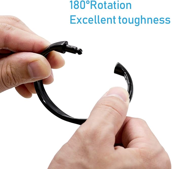 Black Shower Curtain Hooks Rings, Plastic Shower Curtain Hooks - Image 3