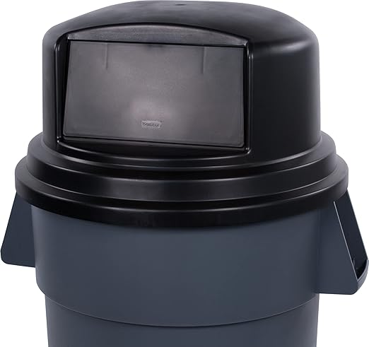 SPARTA Bronco Waste Container Trash Can Lid for Disposal, 44 To 55 Gallons, Black