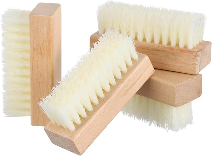 GLEAVI 4Pcs Shoe Cleaning Brush Set: Sturdy Wood Handle Soft Nylon Bristle - Image 9